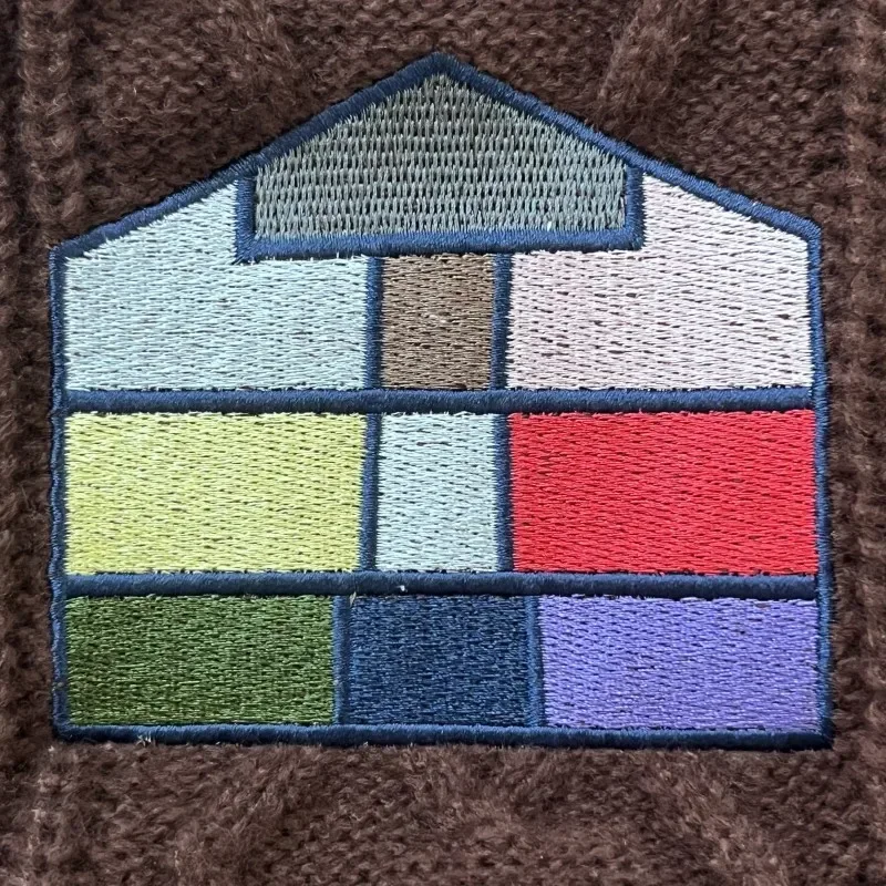 Кардиган больших размеров 202 осенне-зимний вязаный свитер с цветочной вышивкой Y2k