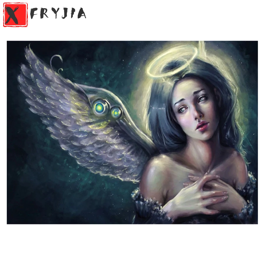 Алмазная живопись абстрактное искусство ангельская девушка с крыльями 5d