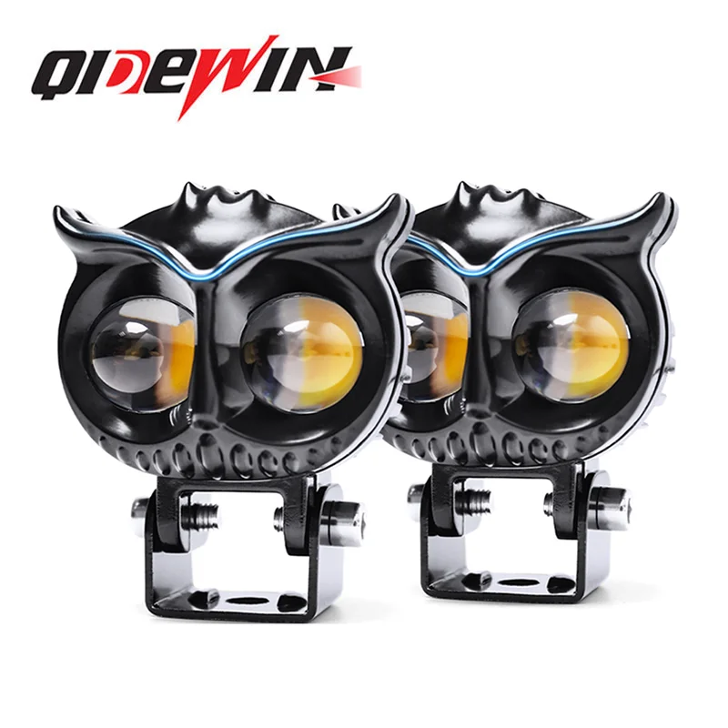 Налобный фонарь для мотоцикла светодиодный 2 5 дюйма два цвета 12-20 в |