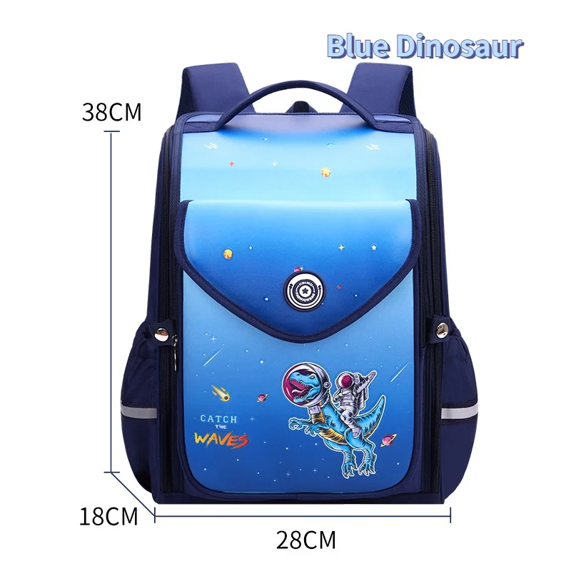 New Grade 1-6 Gradient Pink Children Cartoon Unicorn Mermaid Dinosaur Backpacks Girl Boy British Style Fashion Large Schoolbags