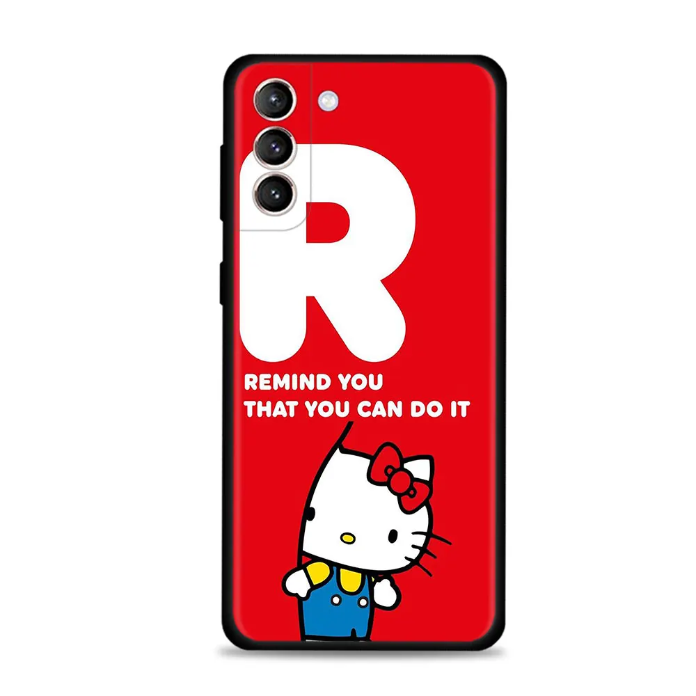 Hello Cat Cellphone Cover For Samsung Galaxy S22 S21 S20 FE Ultra S9 S10 Plus S10e S8 Note 10Plus 20Ultra Phone Case |