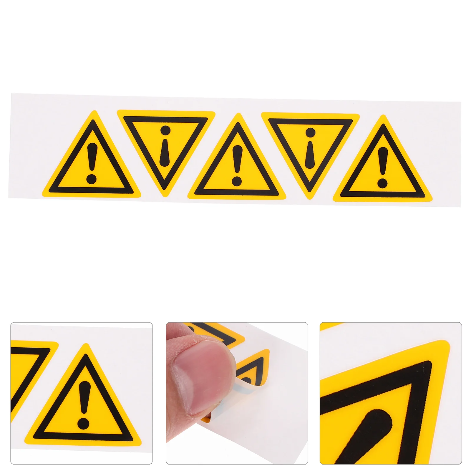 

5 Pcs Signs Triangle Exclamation Mark Sticker Caution Adhesive Warning Stickers
