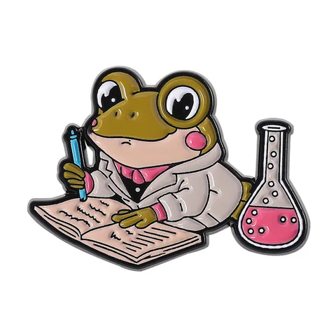 Брошь лягушка химик