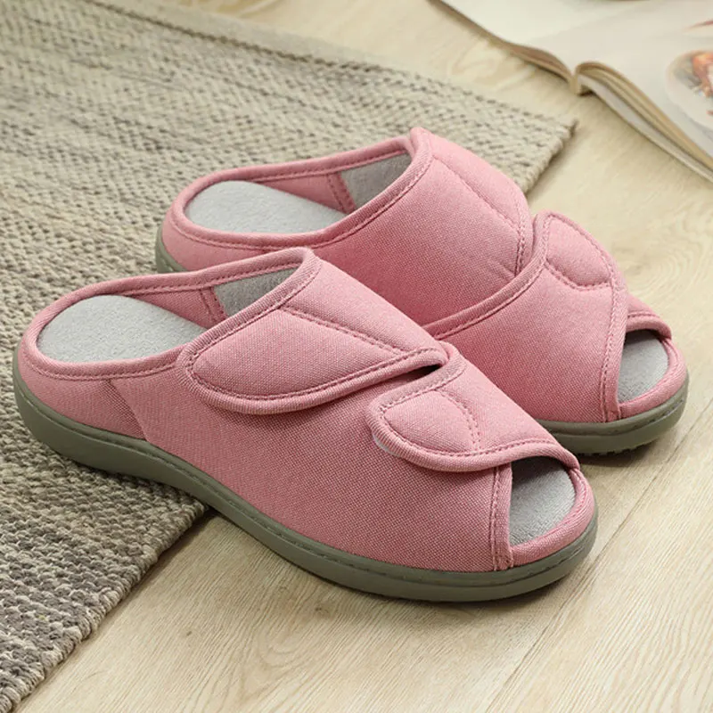 

Comwarm Indoor Women's Care Slippers Summer New Classic Senior Pregnant And Elderly Breathable Shoes Non-slip Home Comfort Shoes