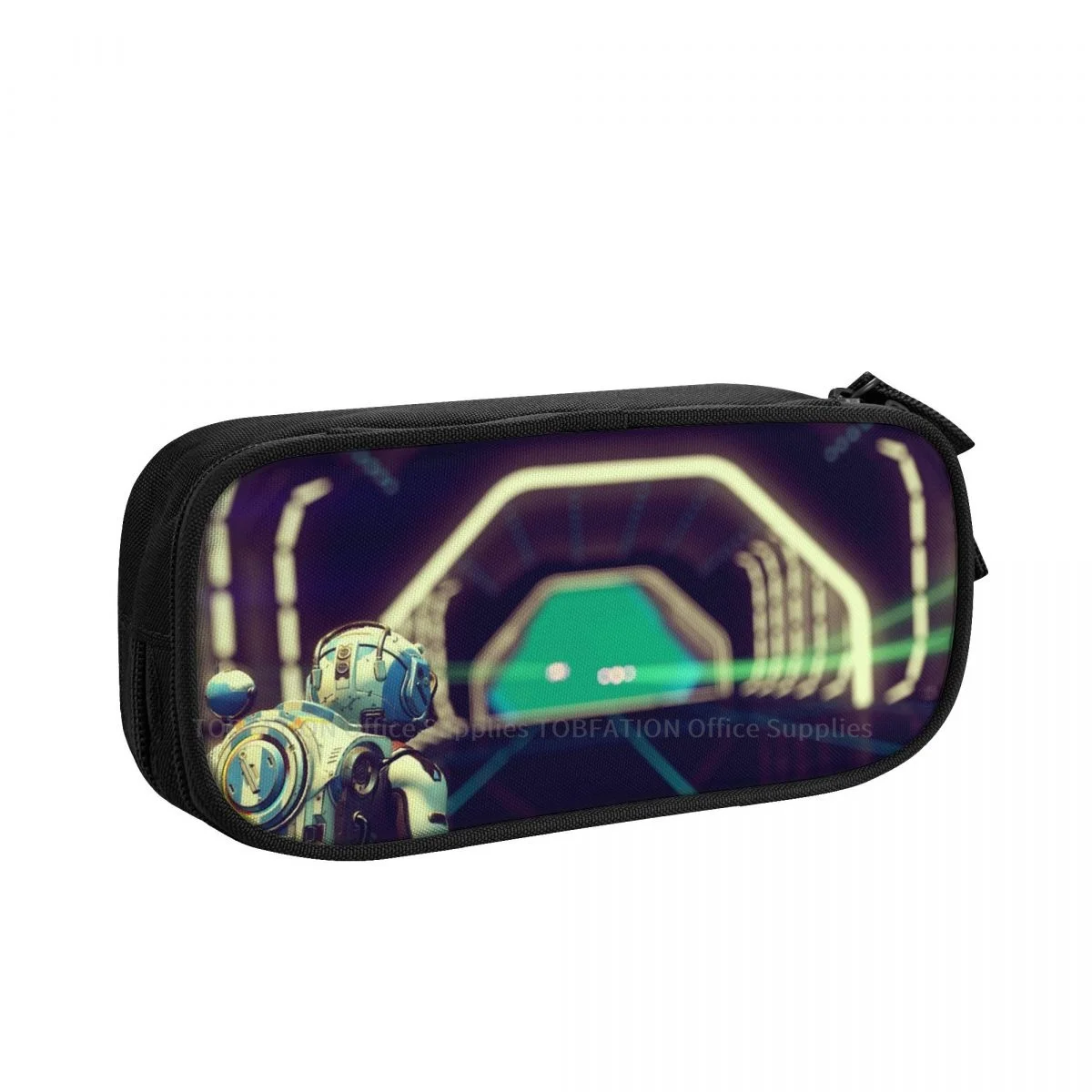

Begins Pencase No Man's Sky Action Adventure Game Pencil Bag Girls Boys Student Stationary Bags Large Capacity Double Zippe