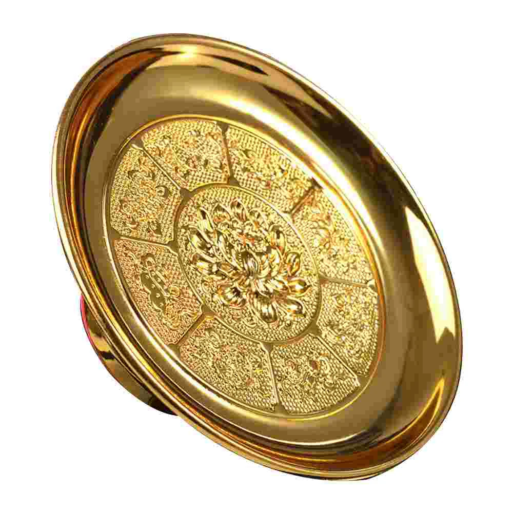 

Tray Offering Bowlfruit Platealtarblessing Temple Sacrifice Supplies Footed Worship Serving Stand Holding Style Holy Home Water