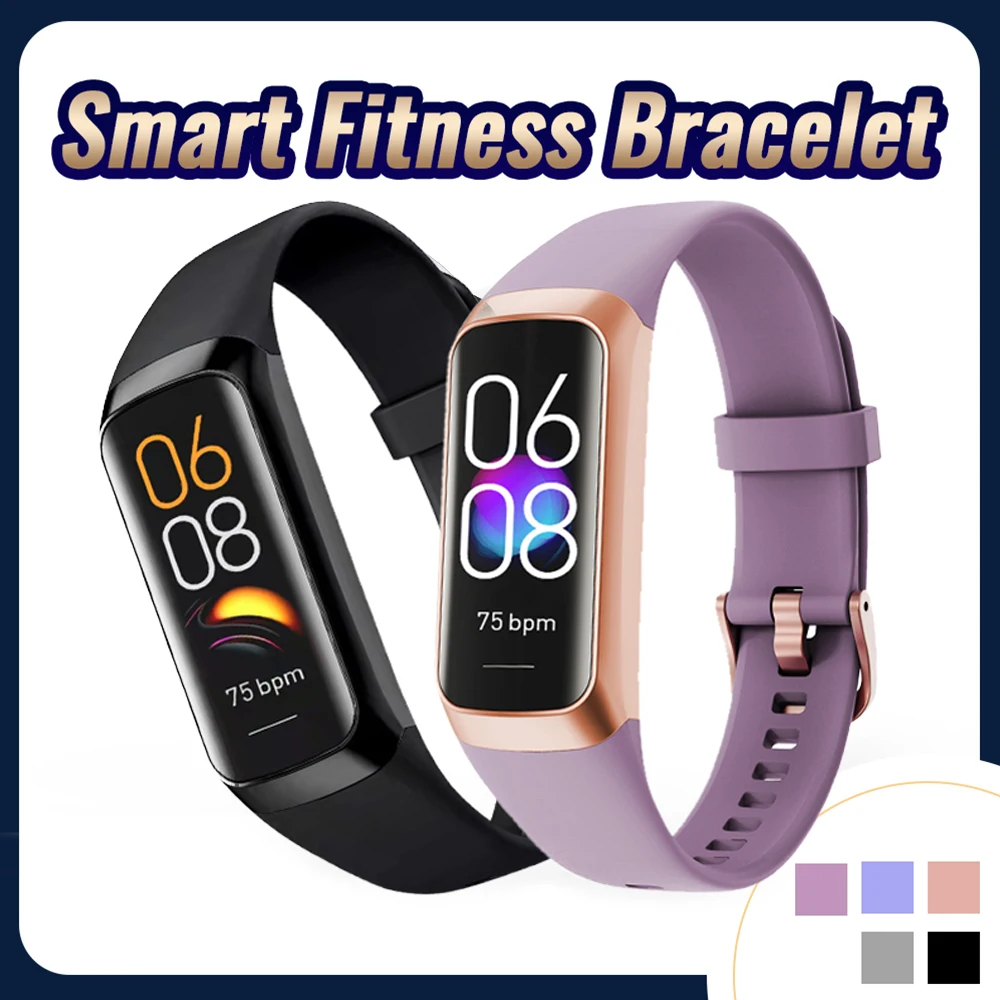 

Smart Bracelet Women Heart Rate Health Monitor Fitness Wristband Sport Tracker Waterproof Smart Watch for Men Activity Smartband