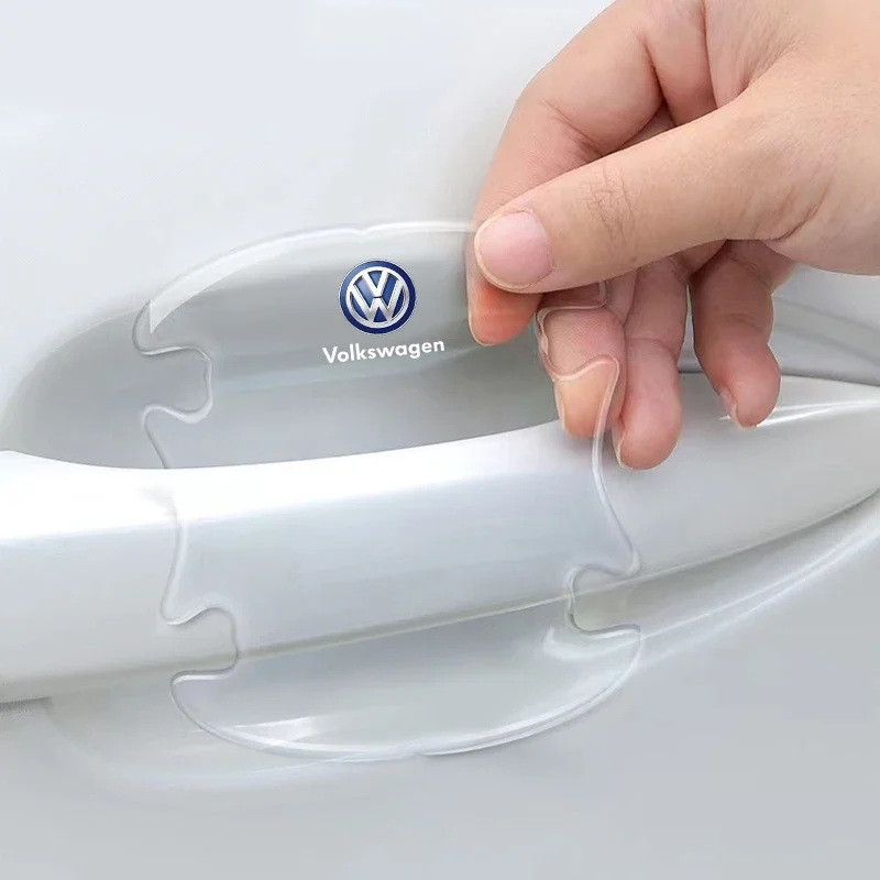 4 шт. защитные наклейки на дверную ручку для Volkswagen tourgti an MK5 MK6 MK7 Polo BORA golf Lamando POLO