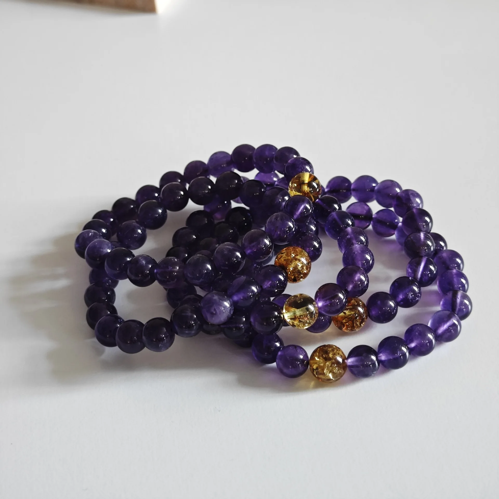 Девять фиолетовых изоляционных огней Уругвайский браслет с аметистом переходка