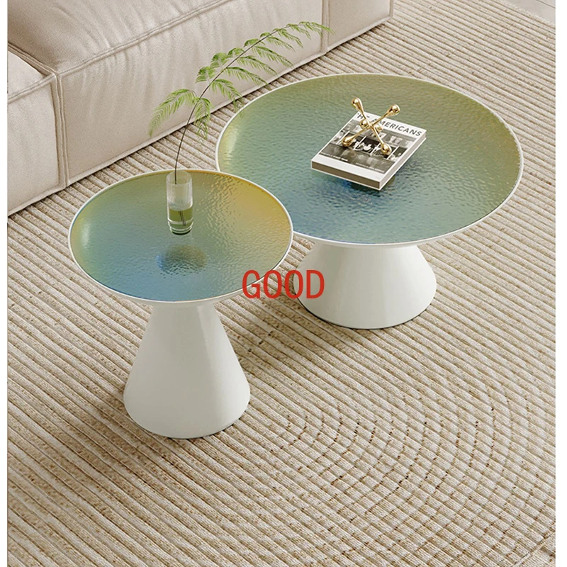 Журнальный столик для чайного макияжа центральный круглый пол конец диван