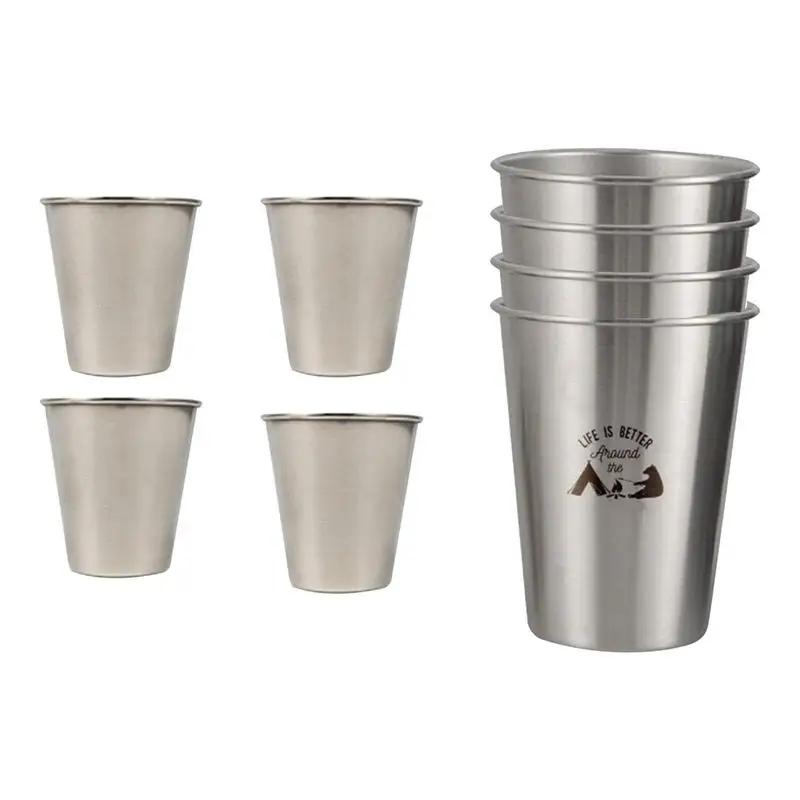 

Туристическая чашка для кемпинга, 8 шт., походная кружка из нержавеющей стали, многофункциональные уличные принадлежности для питья для альпинизма, домашней рыбалки
