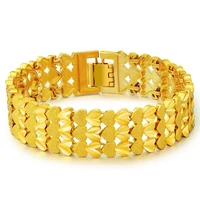 drop shipping plated 24k vietnam alluvial gold mens bracelets simple latest gold chain bracelets designs
