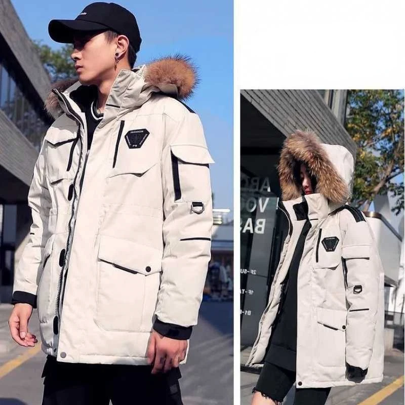 Men's Jacket Parkas Winter Jackets Men's Cold Jacket Medium Length Outdoor Runner Couple's Thick Down Jacket