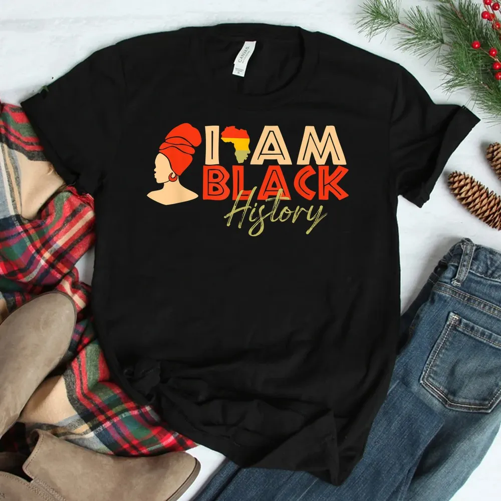 Мужская футболка с надписью Haunt Reaper I'm Black History черная волшебная Женская для