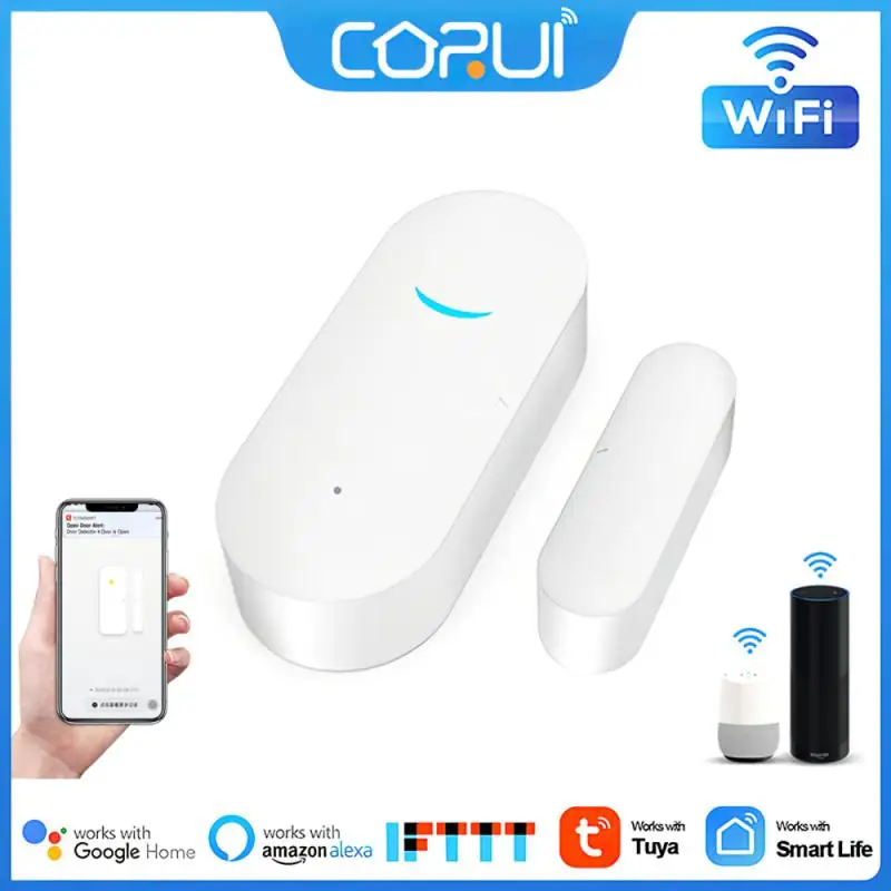 Сигнализация для окон с питанием от аккумулятора Wi-Fi магнитный датчик дверей Tuya
