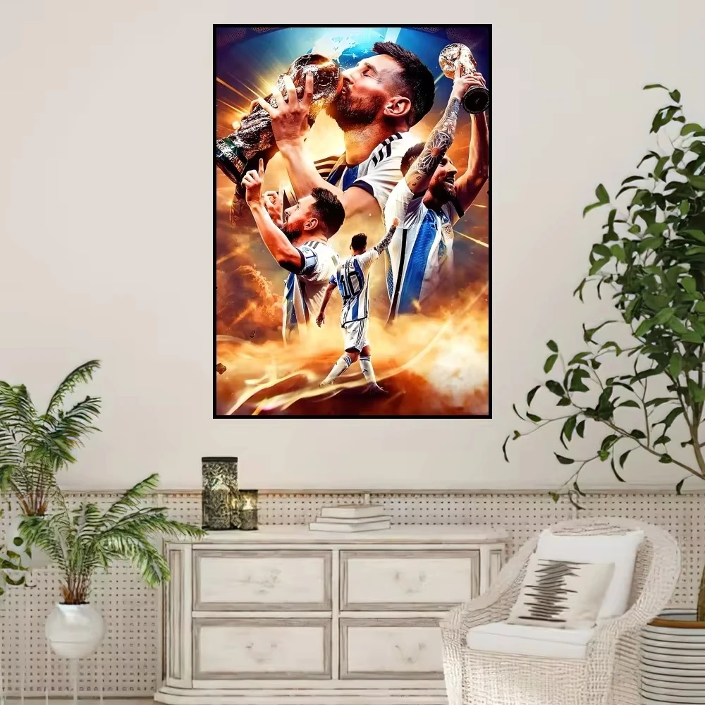 Звезда футбола М-Месси крутой постер принты наклейки на стену картина для