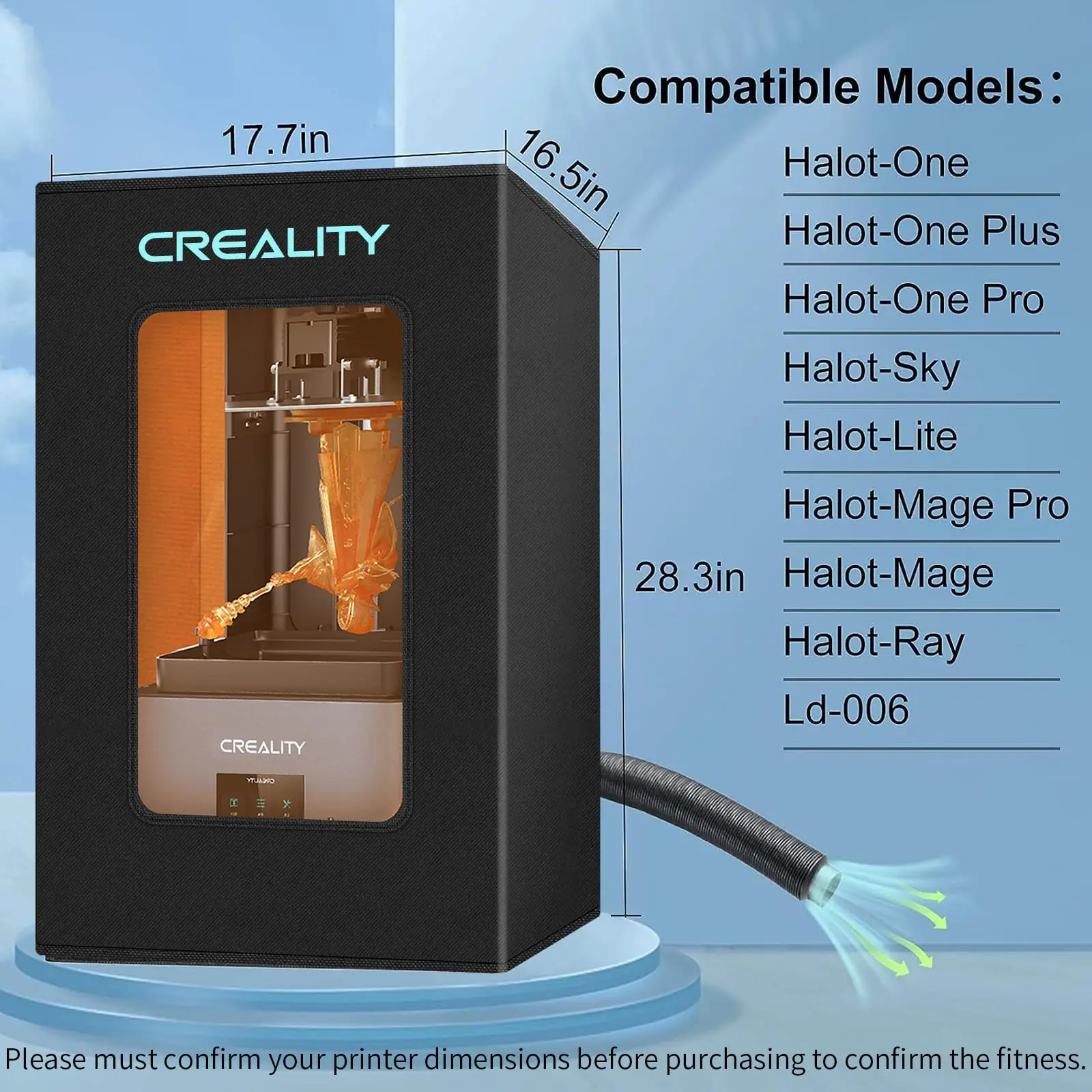 Корпус принтера из смолы CREALITY для HALOT-MAGE PRO HALOT ONE смоляный фильтр 3D-принтера защита