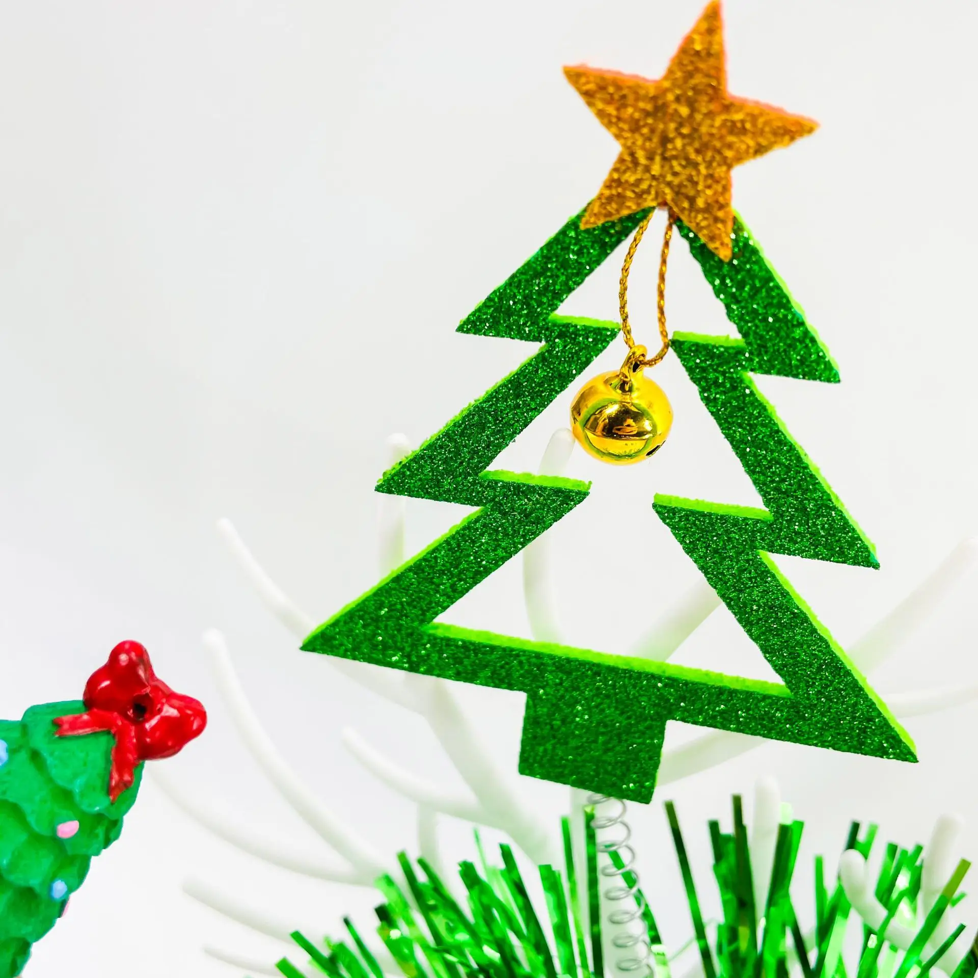 Рождественская елка снежинка колокольчики повязка на голову рождественские