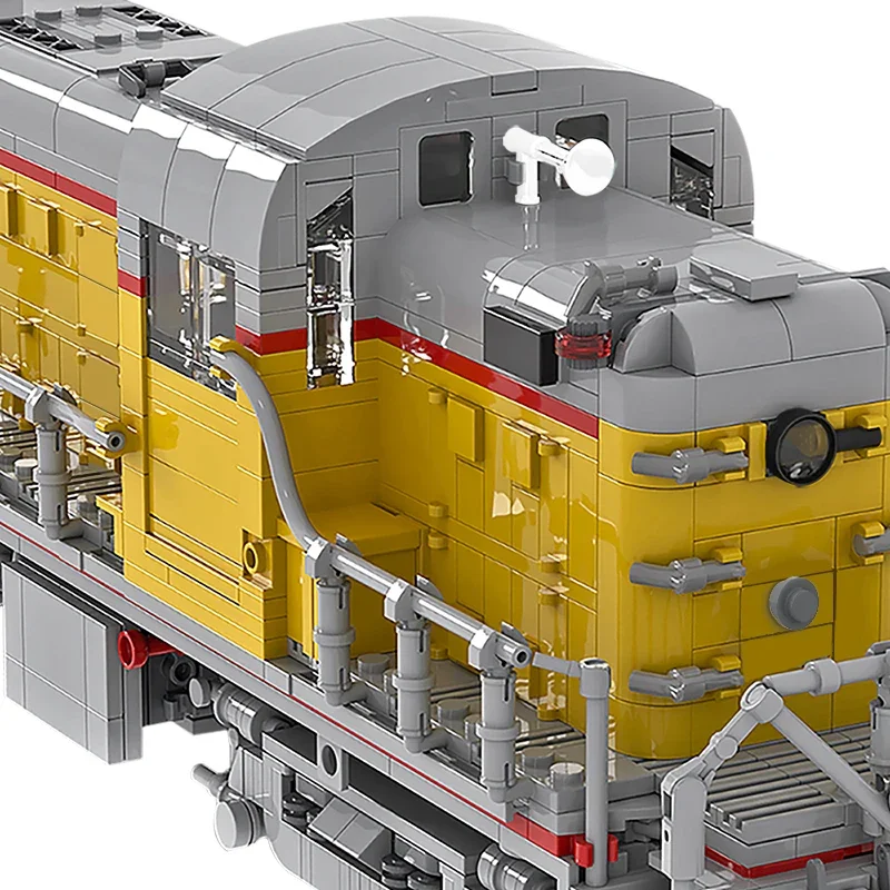 Винтажные строительные блоки для парового поезда MOC-52188 Union Pacific Железная дорога