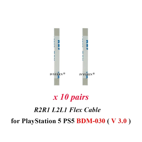 IVYUEEN, 10 пар для контроллера PlayStation 5 PS5 L2 L1 R2 R1, ленточный гибкий кабель для подключения двигателя BDM 030 020 010 для DualSense
