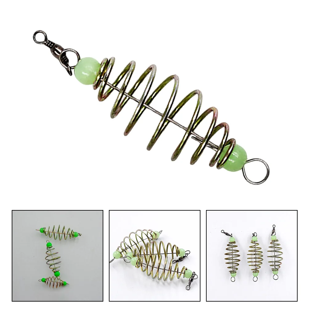 

20 Pcs Spring Bait Fishing Portable Carrier Bass Tackle Stainless Steel Outdoor Tool Carbon Trap Lure Cage Metal Brackets