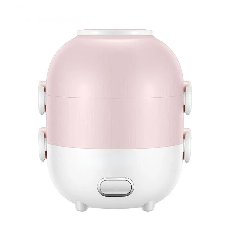 Электрический Ланч-бокс двухслойный из нержавеющей стали с электрической