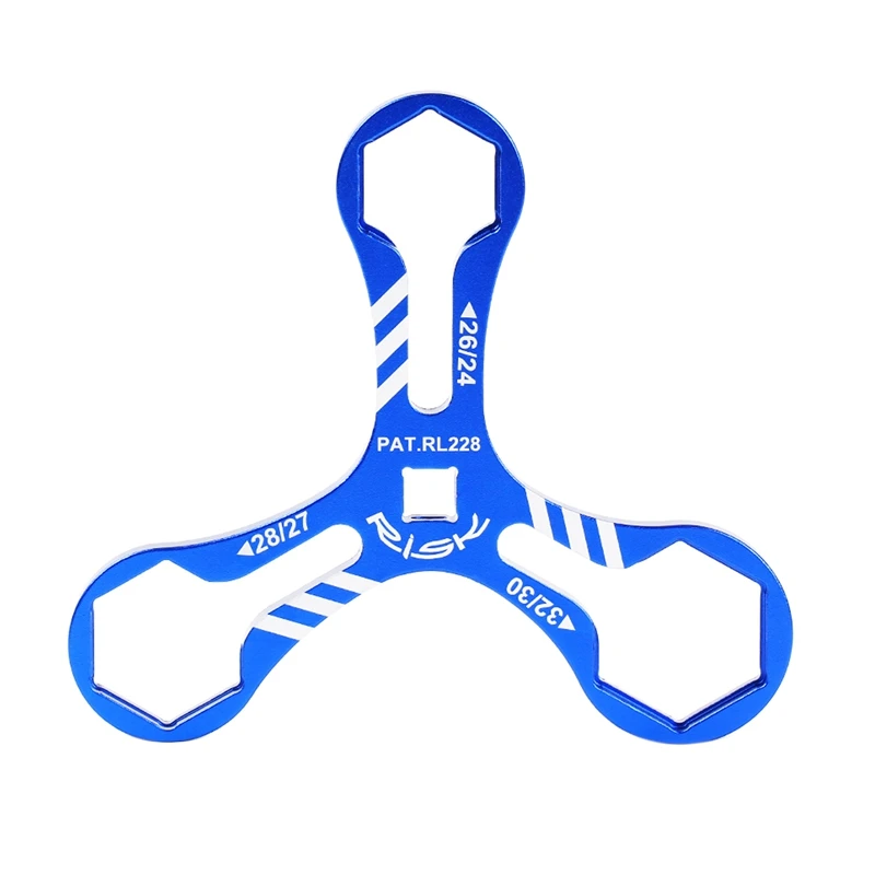 

RISK Bicycle Fork Wrench 24/26/27/28/30/32Mm Adjustment Knob Removal Tool for LR228 Suspension Cap Spanner Tool