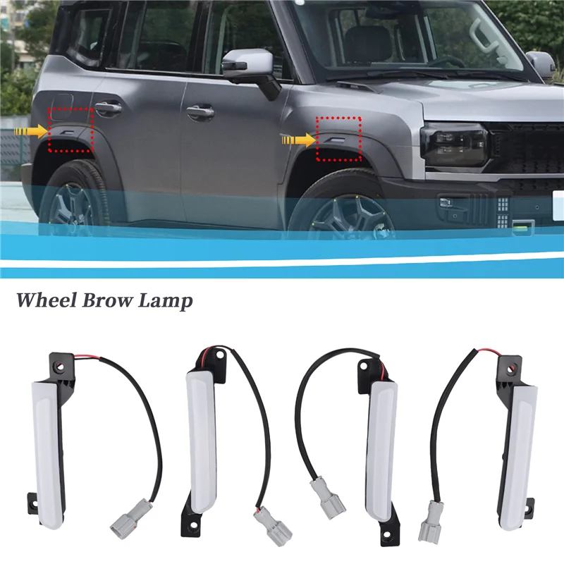 

A27F-подходит для Chery Jetour Traveler T2, модификация лампы для бровей на колесе автомобиля, левая и правая лампа для бровей на переднем колесе