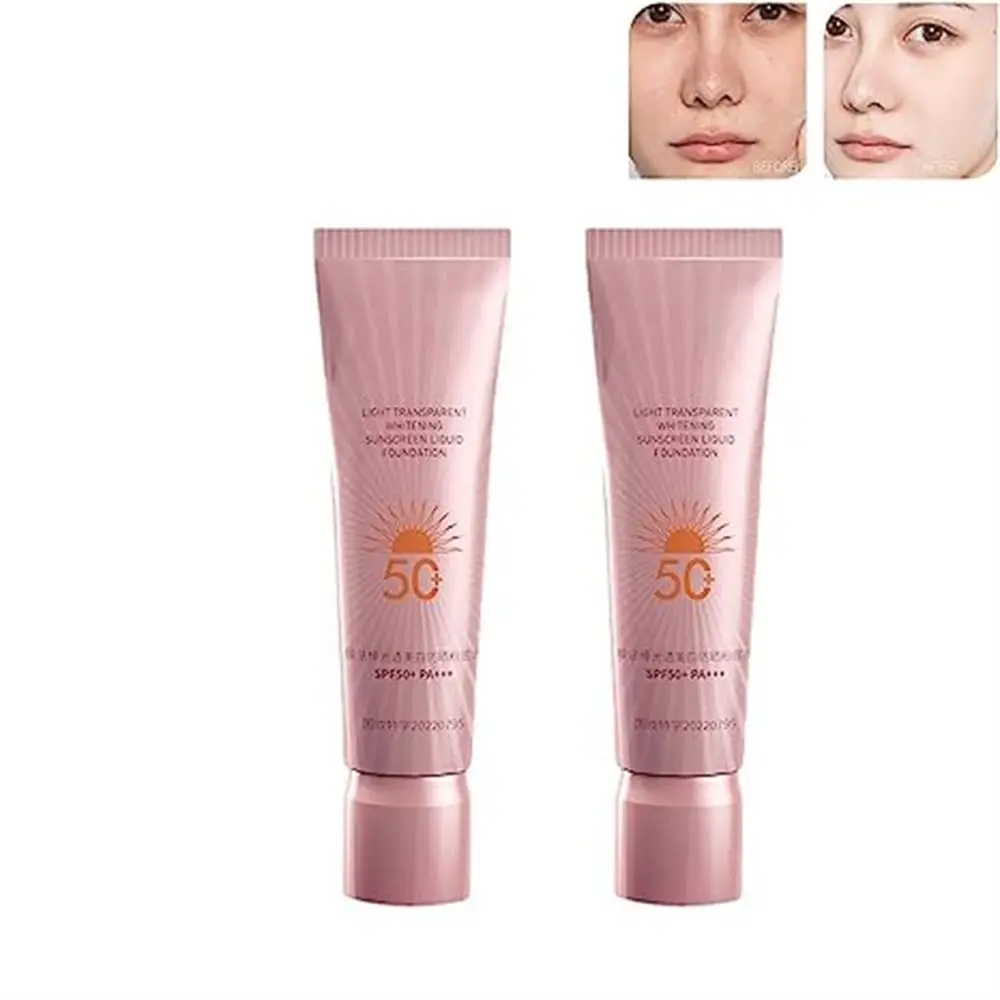 

3 in 1 Whitening Sunscreen Foundation 30ml Sunscreen Concealer Beauty Sunscreen Cream for Woman Make up