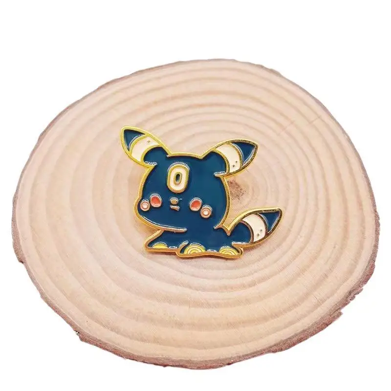 New In 6Style Pokemon Kawaii Cute Brooch Classic Anime Figure Eevee Vaporeon Espeon Decoration Bag Goods Children's Gifts