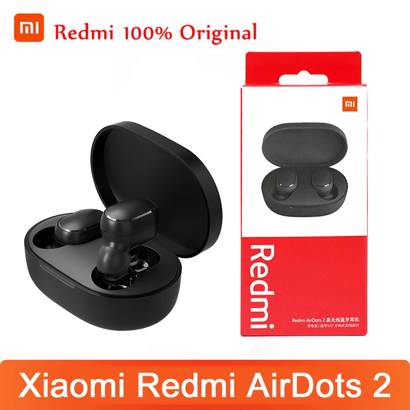 

NEW Original XIAOMI Redmi Airdots 2 TWS Fone Bluetooth Earphones Wireless Headphones with Mic Handsfree Earbuds Redmi Airdots 2