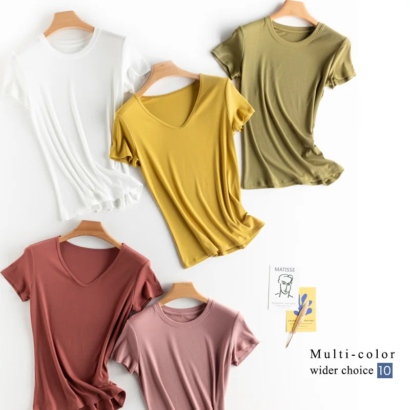 

women's cotton short sleeve O-neck personalized fashion women's O-Neck Regular Casual