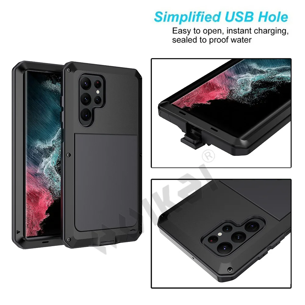 case for samsung s22 s21 plus ultra note 20 ultra case heavy duty protection doom armor metal aluminum phone luxury cover funda free global shipping