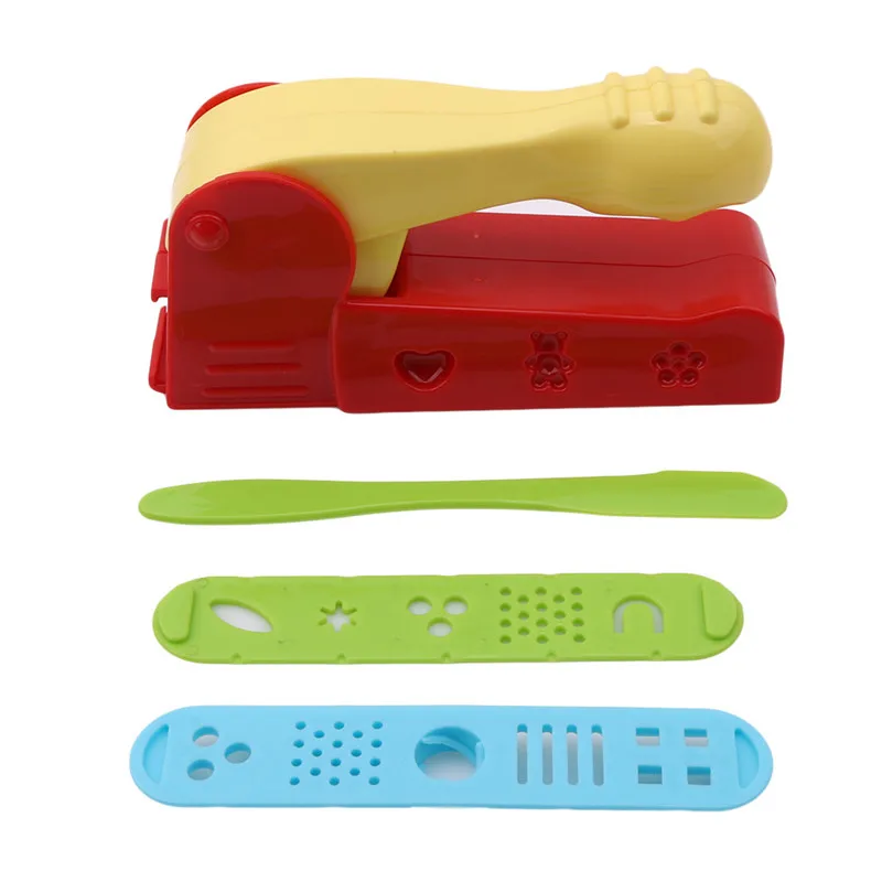 

4Pcs/Set Dough Plasticine Craft Clay Extrusion Mold Tool Set Kids Learn Play Toys New 2022