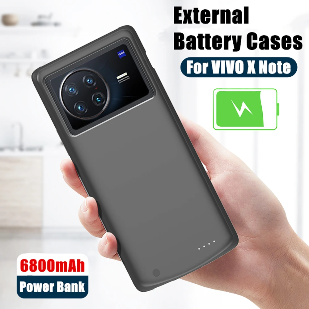 6800mAh Powerbank Charging Cover For VIVO X Note Battery Cases Portable Charger External Battery Power Bank Shockproof Cover
