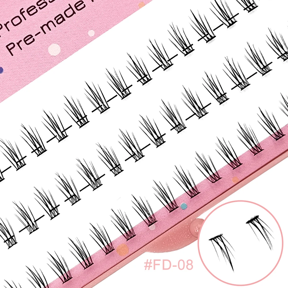 Нижние нижние ресницы Yelix накладные Кластерные искусственные 0 07 мм