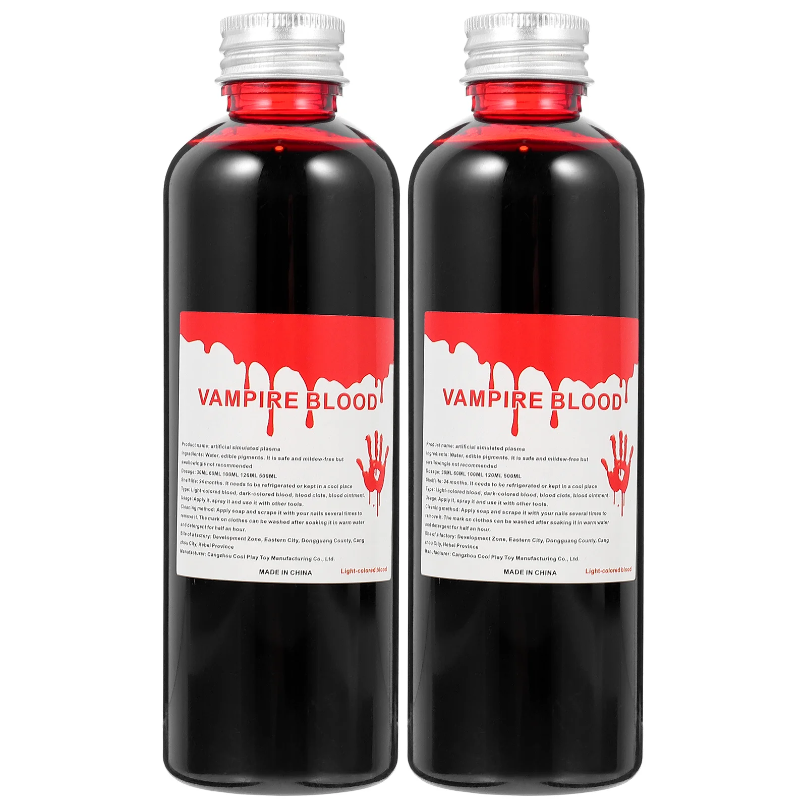 

2 Bottles Realistic Blood Costumes Blood Horror Funny Trick Toys for Fancy Dress Joke Party Trick Favors