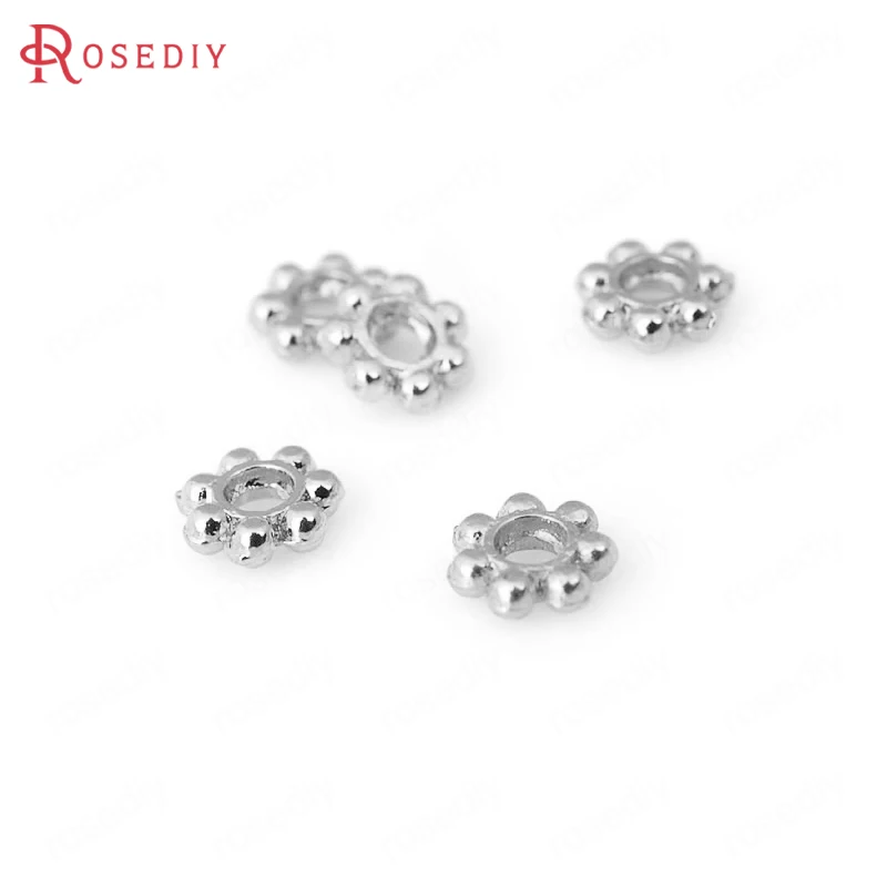 Латунные бусины-разделители для браслетов 40 шт. 4 мм 5 6 7 цвета шампанского |