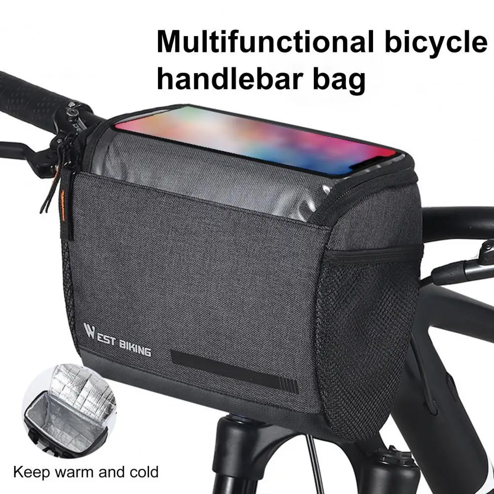 

Front Tube Bag Practical Practical Reliabe Cycling Bag Sensitive Operation Wear-resistant Bike Frame Bag