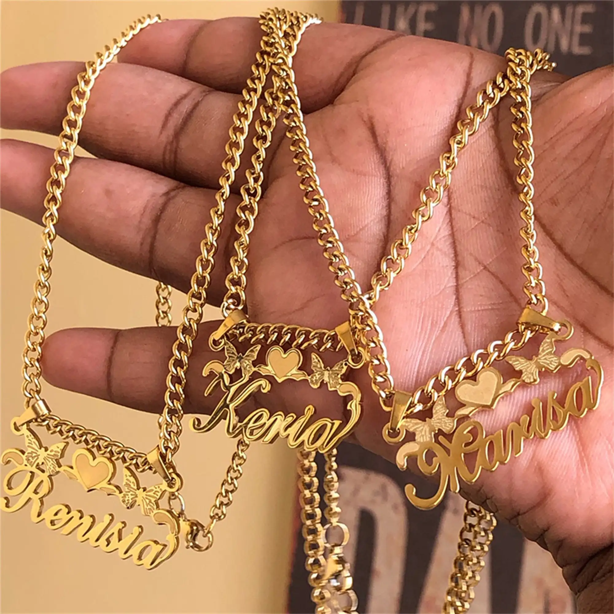 Женское Ожерелье из нержавеющей стали с кубинской цепью