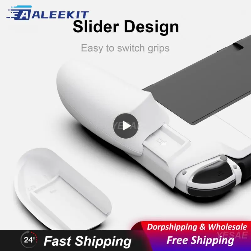 

Switch Console With Replaceable Grips Comfortable Pc Grip Handle Joystick Accessories Controller Portable Fall Resistant Abs