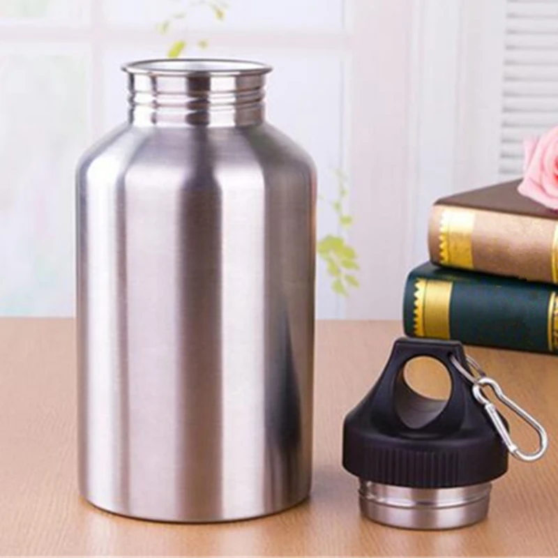 

2L Outdoor Stainless Steel Bottle Outdoor Drink Water Bottle with Bag Leak-proof Sport Direct Drinking Bottle Kettle