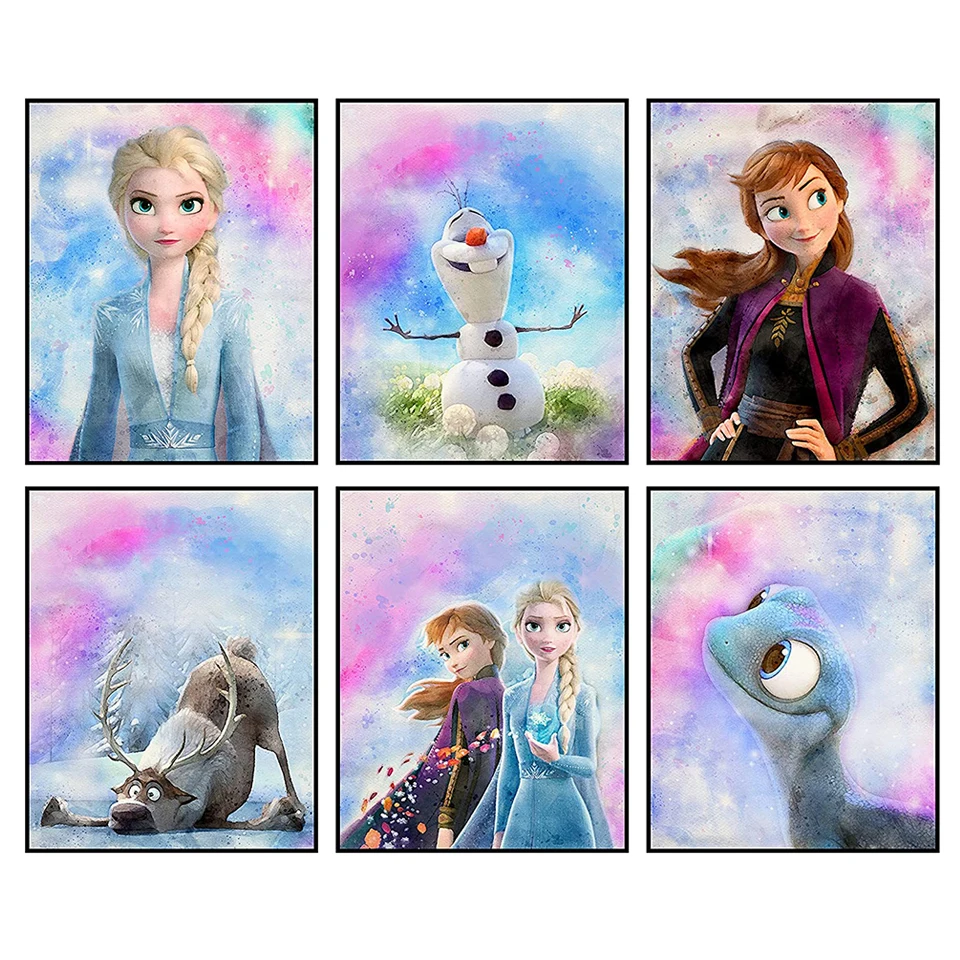 

Diamond Painting Disney Princess Diamond Mosaic Full Diamond Embroidery Frozen Home Decor For Girls Room Cartoon Elsa Anna Olaf