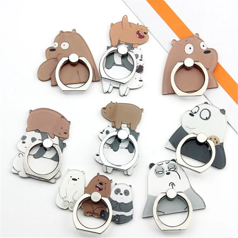 

UVR 360 Degree Cartoon Animal Finger Ring Smartphone Stand Holder Mobile Phone Funny Bear Holder Stand For iPhone All Phone