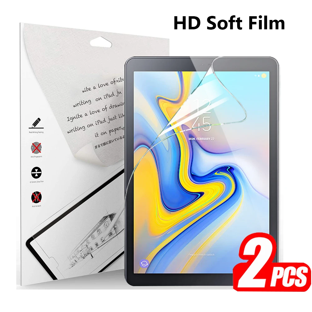 

2 packs PET soft screen protector for Samsung Galaxy Tab A 10.5 SM-T590 SM-T595 Clear Film Anti-Fingerprint Soft Protective Film