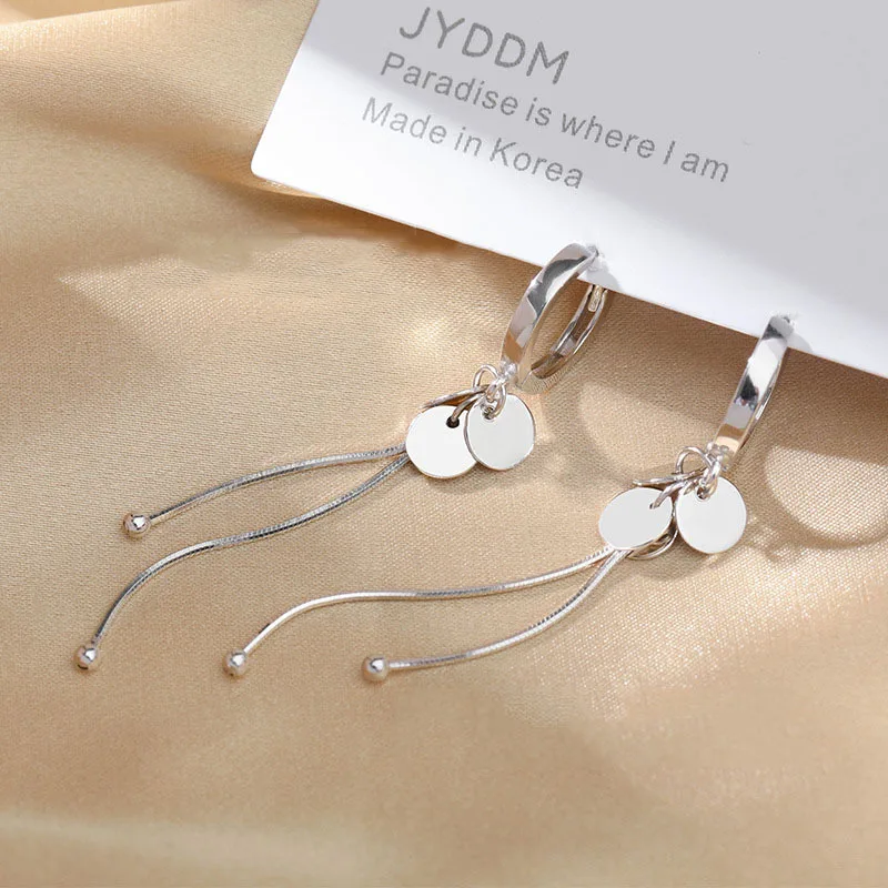 

Foxanry Silver Color Tassel Earrings for Women Couples New Trendy Elegant Wedding Bride Jewelry Prevent Allergy Wholesale
