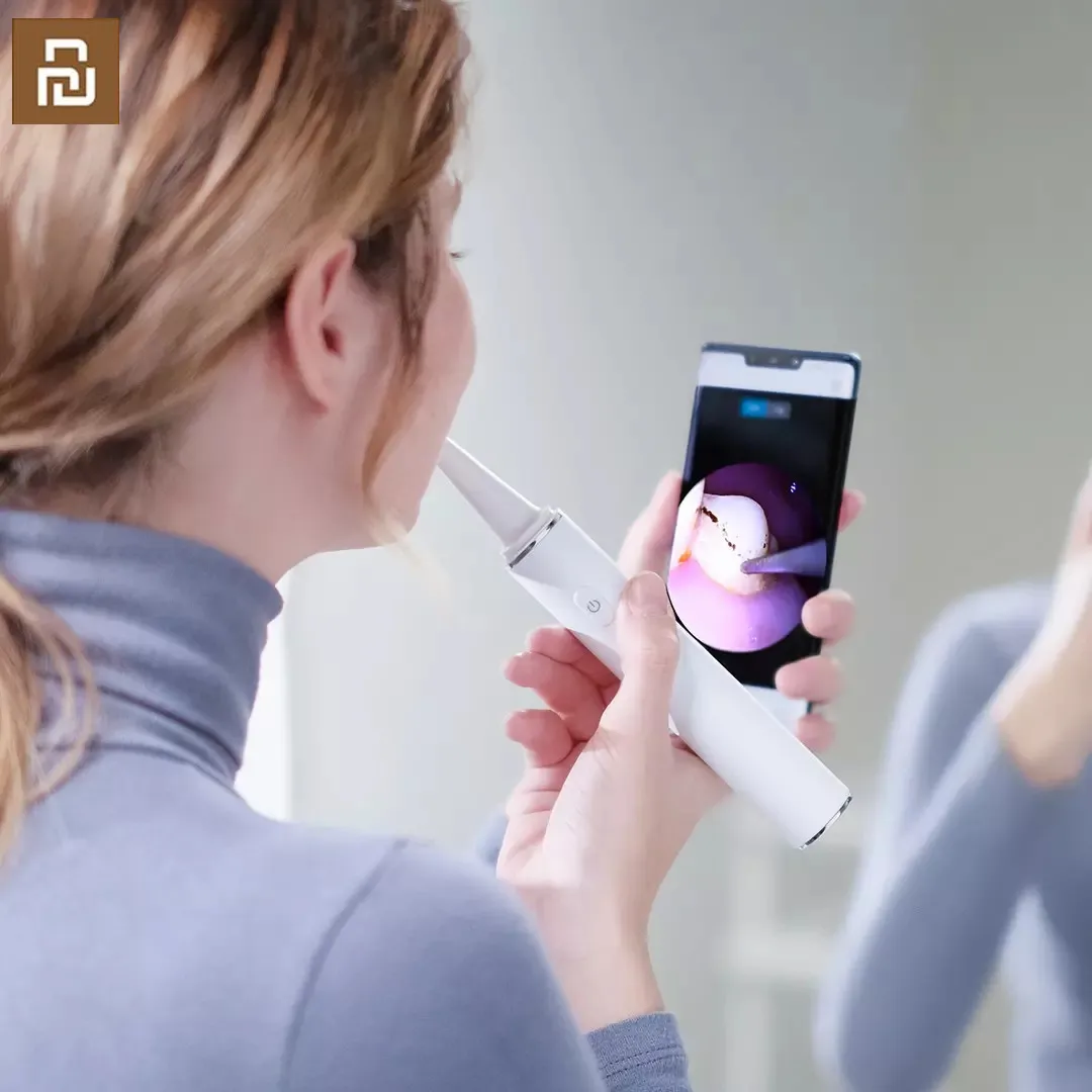 

XIAOMI SUNUO Visual Electric Ultrasonic Dental whitener Scaler Teeth Calculus Tartar Remover Smart App endoscope Cleaner Tooth