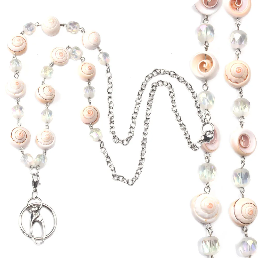 

Женская цепочка на шею, ракушка с ремешком, держатель для ключей, цепочка для свитера