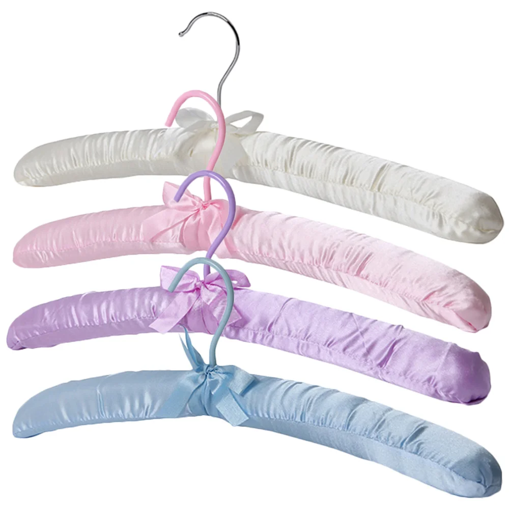 

Hangers Hanger Padded Clothessweaterstocking Sweatersshoulder Silk Coat Shelf Satin Anti Sponge Fabric Bumpcushioned Weeding