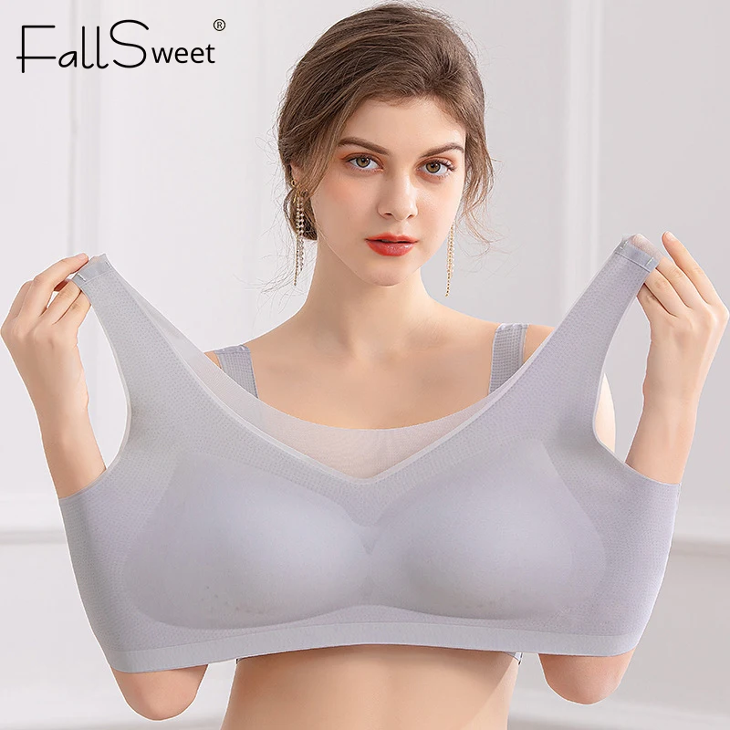 

Женские Бесшовные бюстгальтеры Fallsweet, однотонные Бюстгальтеры с мягкими чашечками, Бюстгальтеры без косточек разных цветов размеров от M до...
